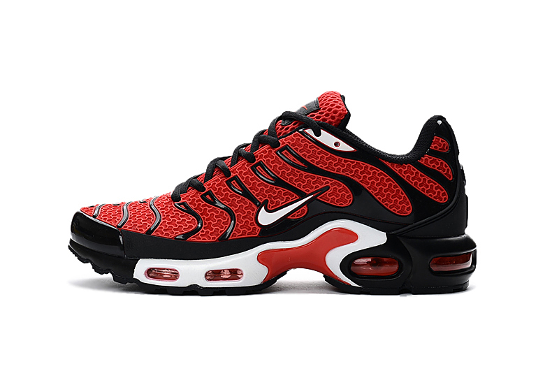 Nike Air Max Plus TXT TN KPU Black Red Men Sneakers Running Trainers ...