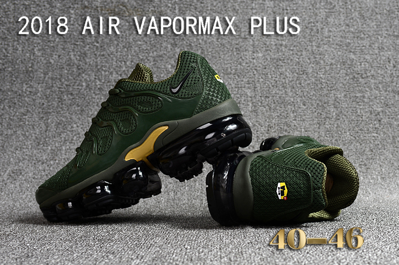 vapormax plus green and gold