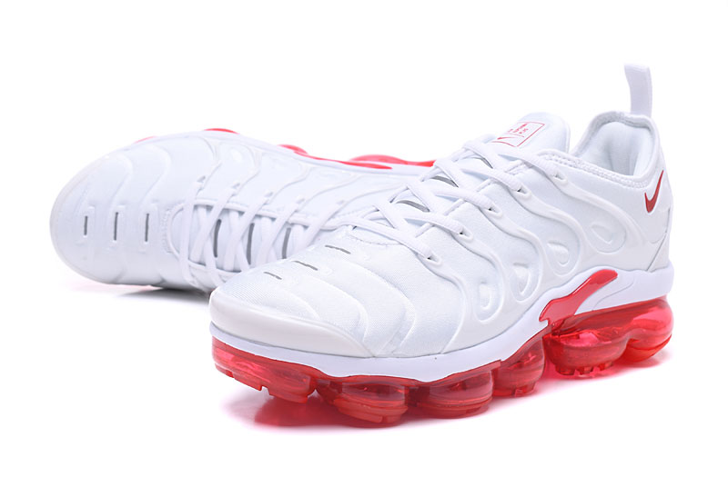 nike vapor max plus white and red