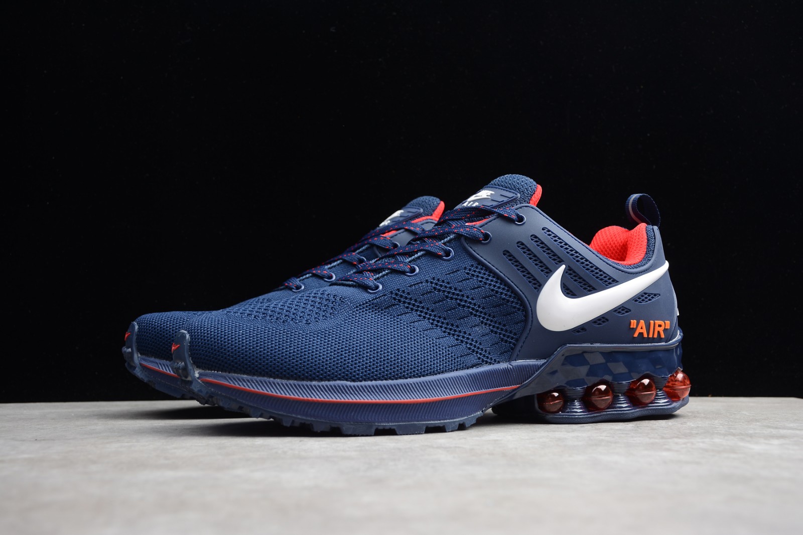 vapormax white red and blue