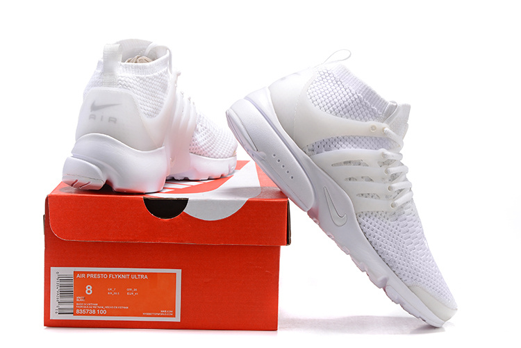 Nike Air Presto Flyknit Ultra Triple White Men Women Shoes ...