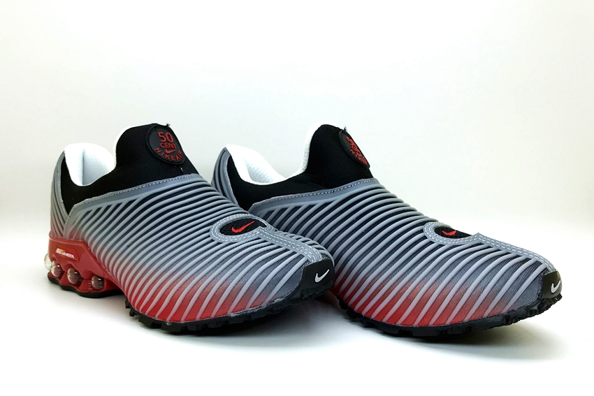 nike shox grey and orange