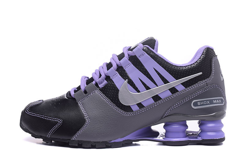 nike shox purple and black