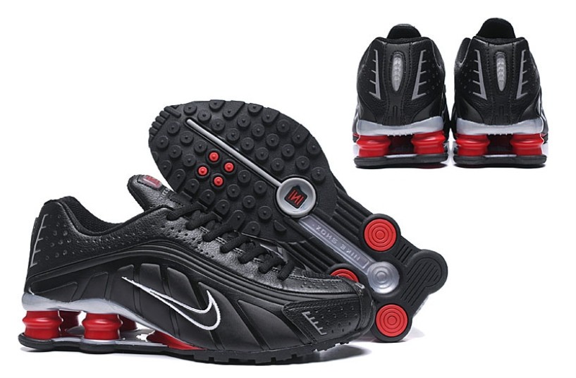 nike shox r4 red and white