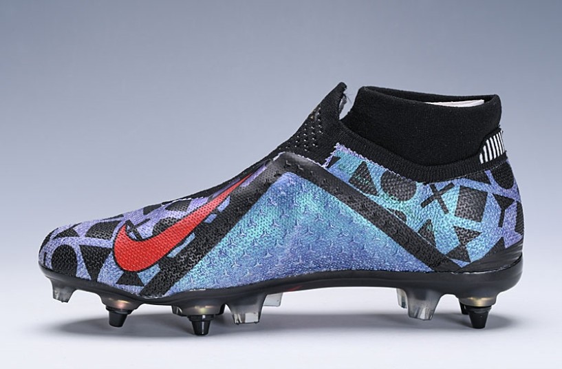 Nike X EA Sports Phantom VSN Elite DF SG Flyknit Blue Purple Crimson Soccer BQ5722-110 - Febbuy
