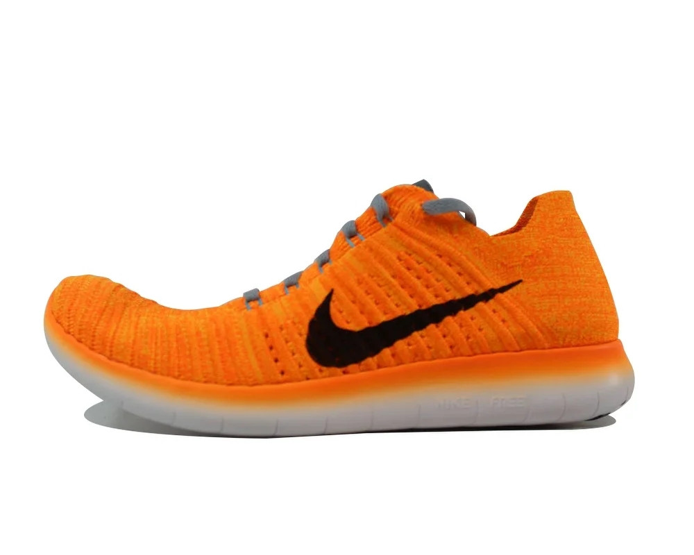 Nike Womens Free RN Flyknit Sneaker Laser Orange Running Shoes 831070 ...