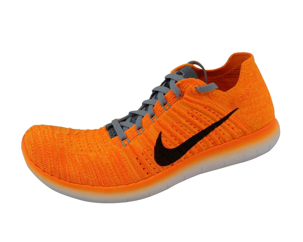Nike Womens Free RN Flyknit Sneaker Laser Orange Running Shoes 831070 ...