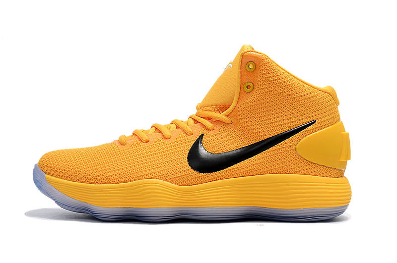 white and yellow nike basketball shoes