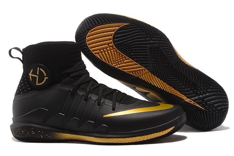 Nike Hyperdunk 2017 Men Basketball Shoes Black Gold Febbuy