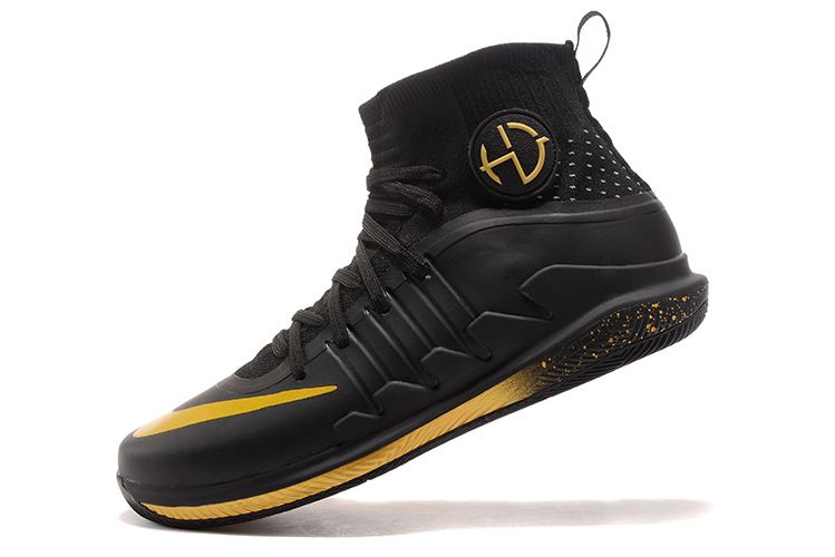 black gold and white basketball shoes