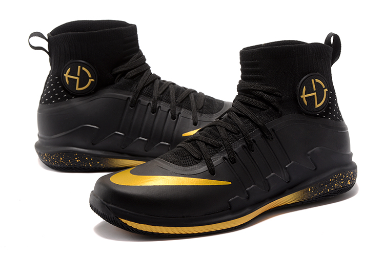 nike black and gold shoes mens