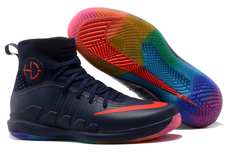 blue white and red basketball shoes