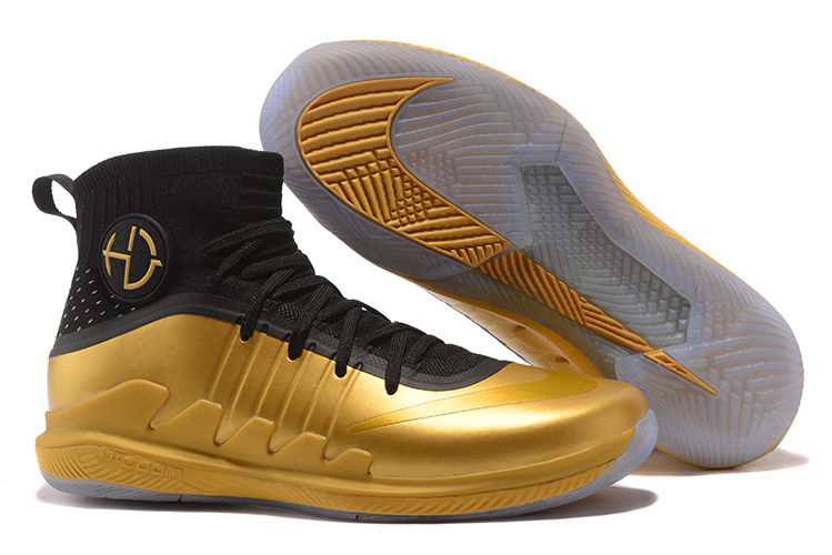 black gold and white basketball shoes