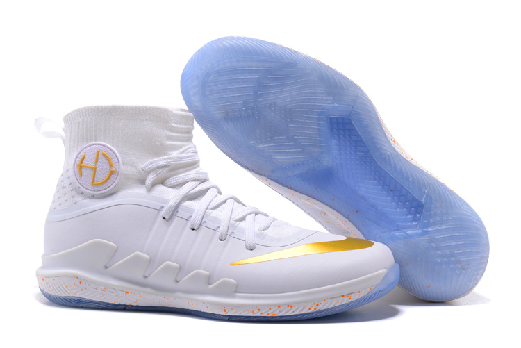 basketball shoes white and gold