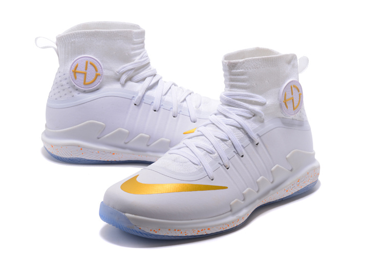 white gold basketball shoes