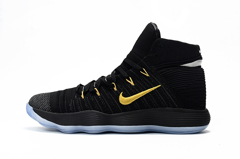 Nike Hyperdunk Youth Big Kid Basketball Shoes Black Gold - Febbuy