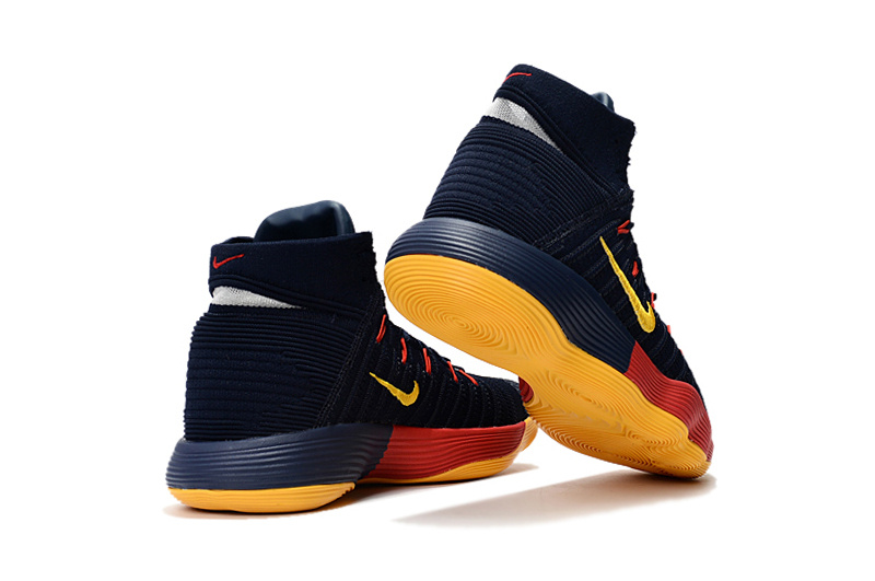 nike blue and yellow basketball shoes