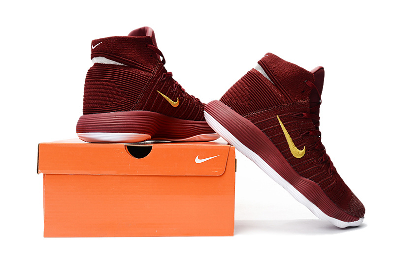 red and gold nike basketball shoes