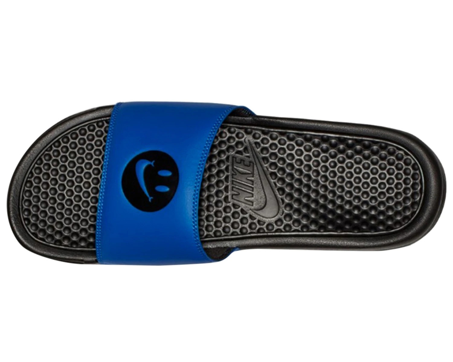 Nike Benassi Just Do It Print Mens Black Blue Royal Slide Sandals ...