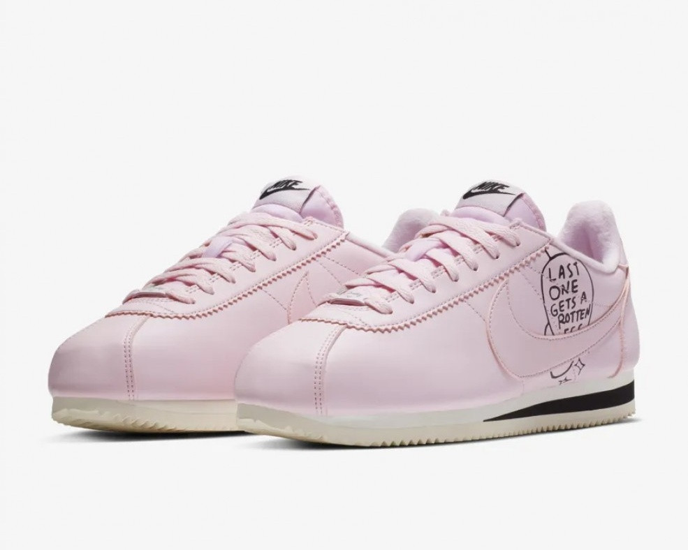 nike cortez pink and black