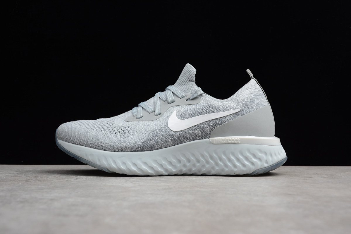 nike epic react flyknit vast grey metallic gold