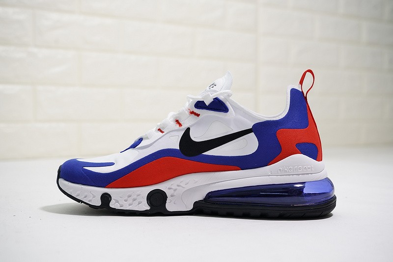 nike react white red blue