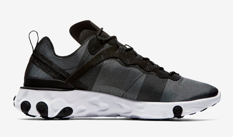 nike react element 55 black and white
