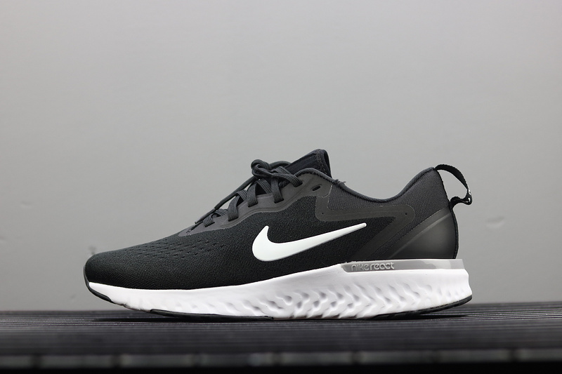 Nike Odyssey React Running Shoes Black White AO9819-001 - Febbuy