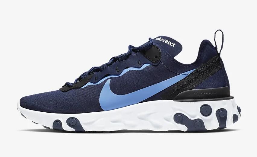 nike react 55 white blue
