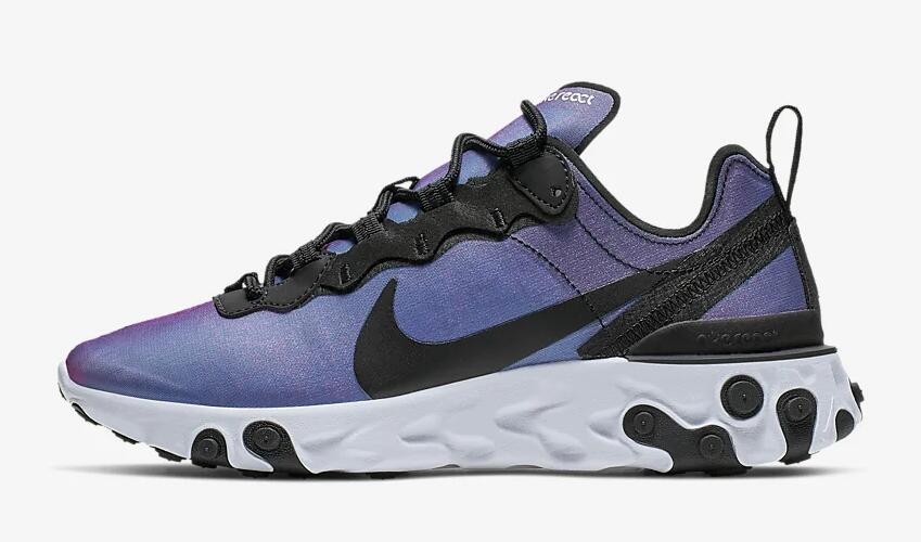 nike react element 55 pink and white