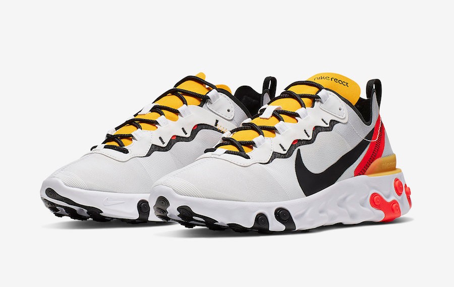 nike react element 55 white and red