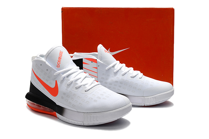 2018 NIKE AIR MAX DOMINATE EP Men Basketball Shoe White Orange Black - Febbuy