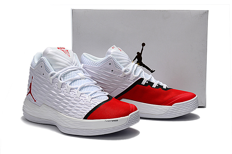 Nike JORDAN MELO M13 NEW AUTHENTIC white red Men shoes Febbuy