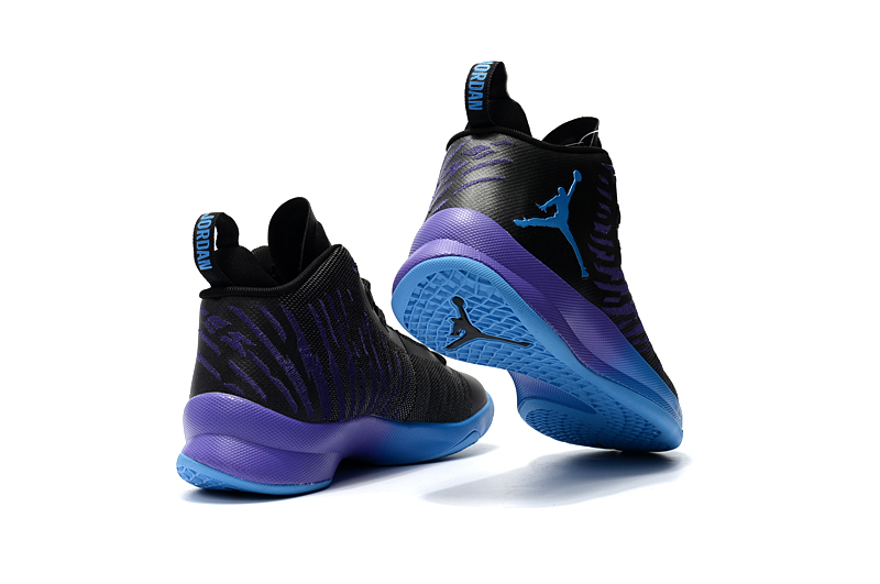 Nike Jordan Super Fly 5 Men Basketball Shoes Sneaker Black Purple Blue