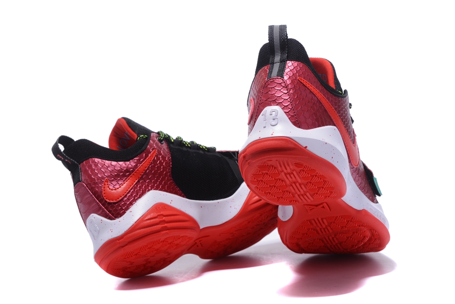 paul george shoes red and white