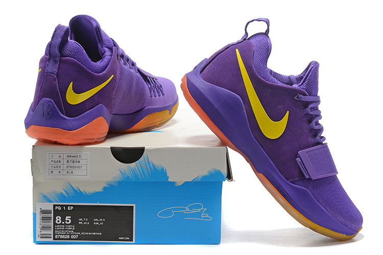 Nike Zoom PG 1 The lakers purple Men Basketball Shoes 878628007 Febbuy