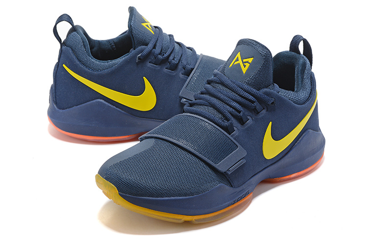 Nike Zoom PG 1 deep blue orange Men Basketball Shoes 878628410 Febbuy