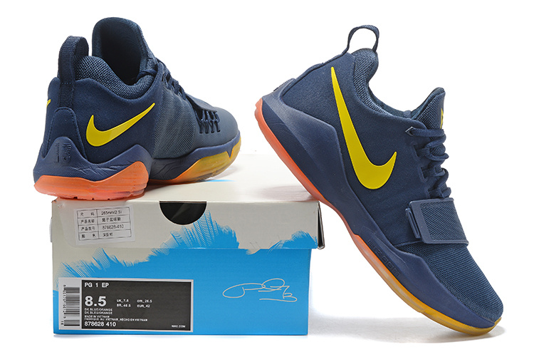 nike blue and orange basketball shoes