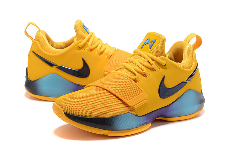 nike basketball shoes blue and yellow