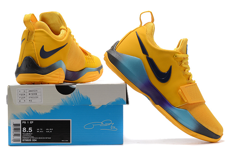nike blue and yellow basketball shoes