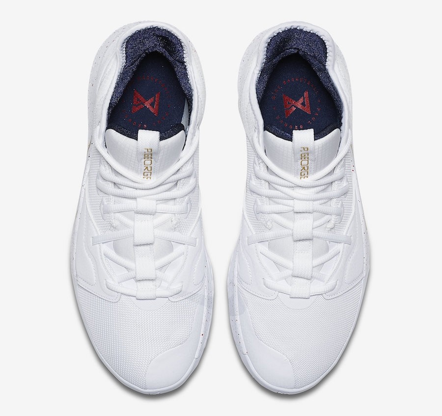 nike pg 3 white gold