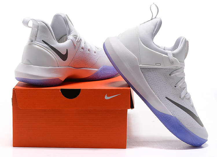 Nike Zoom Shift Men Basketball Shoes Light Grey Purple White 897653