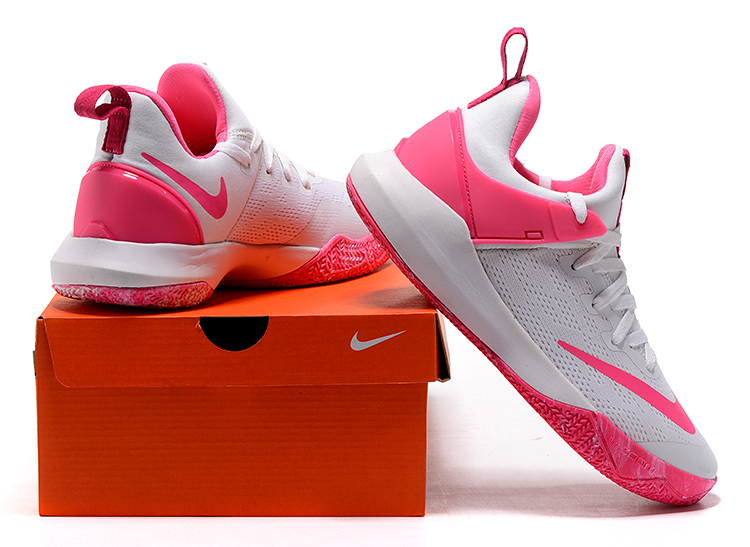 Nike Zoom Shift Men Basketball Shoes White Pink 897653 Febbuy