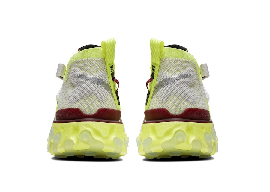 nike react runner ispa platinum tint volt glow team red
