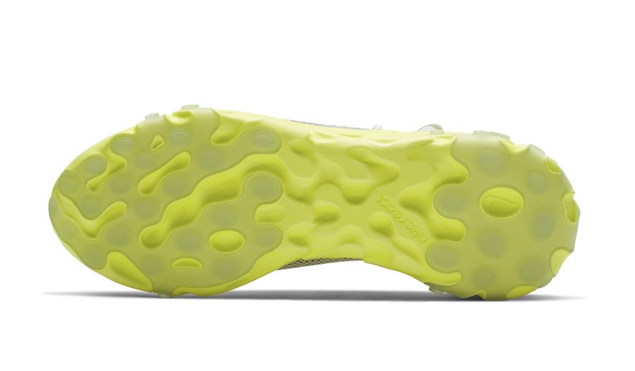 nike react runner ispa platinum tint volt glow team red
