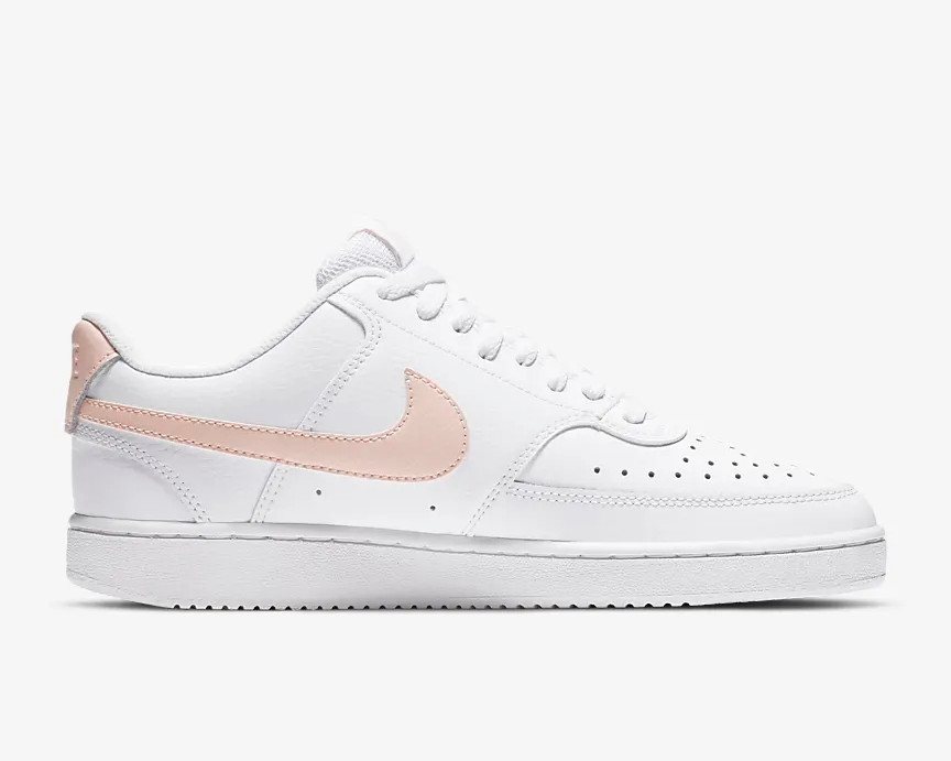 wmns nike court vision low white washed coral aura