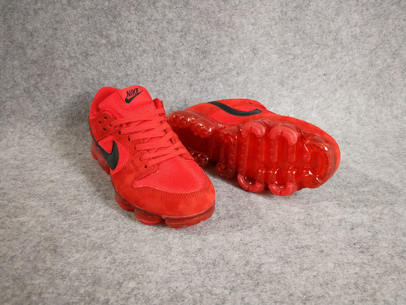 red and white nike shoes with air on the side