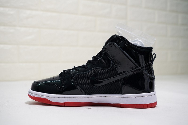 Nike SB Dunk High Bred Black White Varsity Red AJ7730-001 - Febbuy