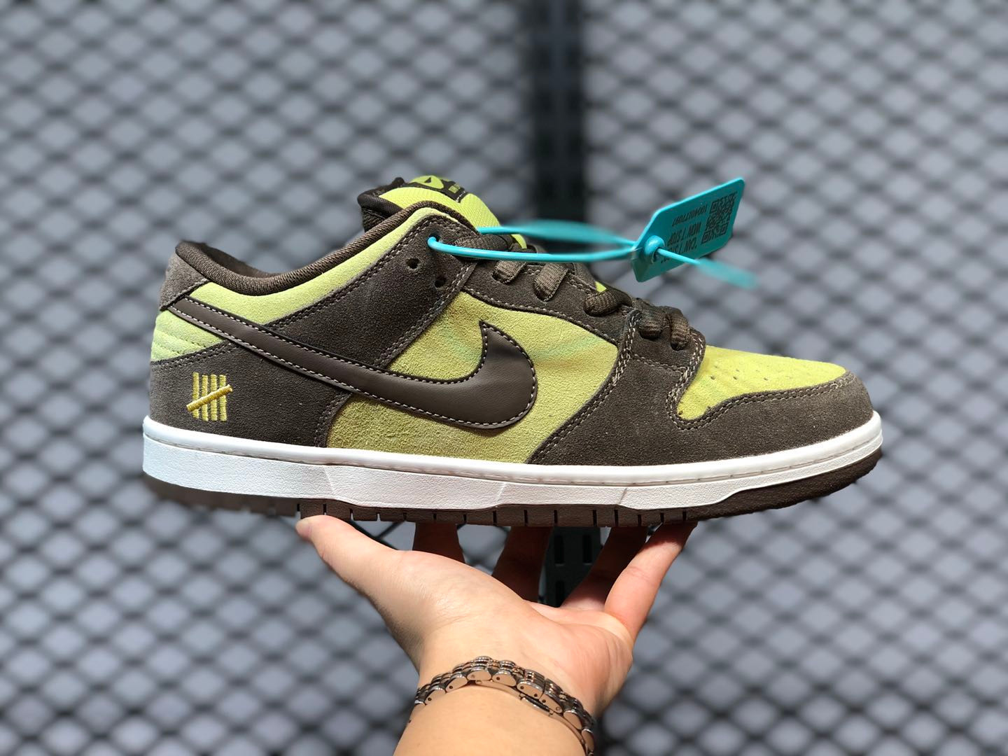 brown and yellow nike shoes