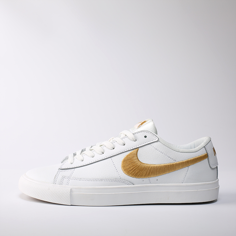 nike blazer white and gold